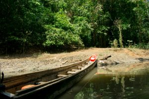 Pirogue au parc national Chagres au Panama