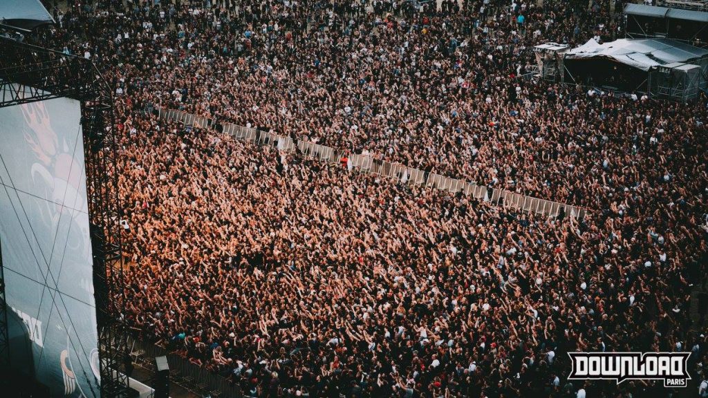 La foule lors du Download Festival à Paris en 2018